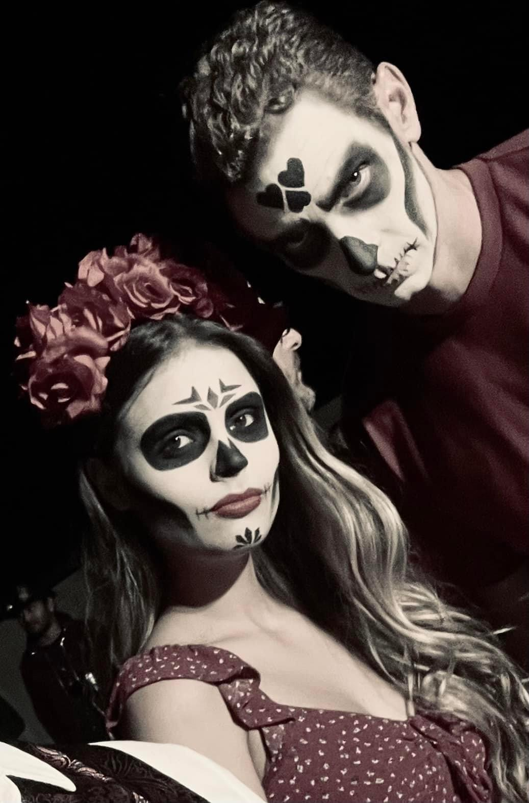 Rob and Veronica in Day of the Dead face paint